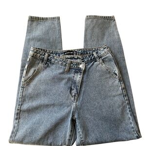 NWOT PrettyLittleThing Washed Blue High-Rise Jeans